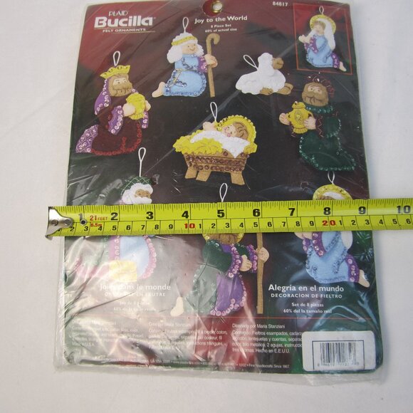 Bucilla Plaid #84817 Joy To The World Nativity Wise Men Felt Christmas Kit - Picture 7 of 8